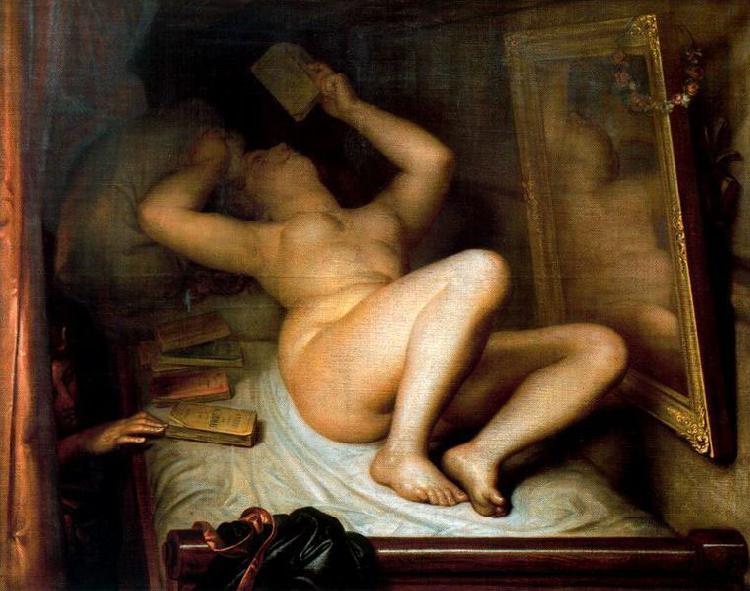Antoine Wiertz The Reader of Novels France oil painting art